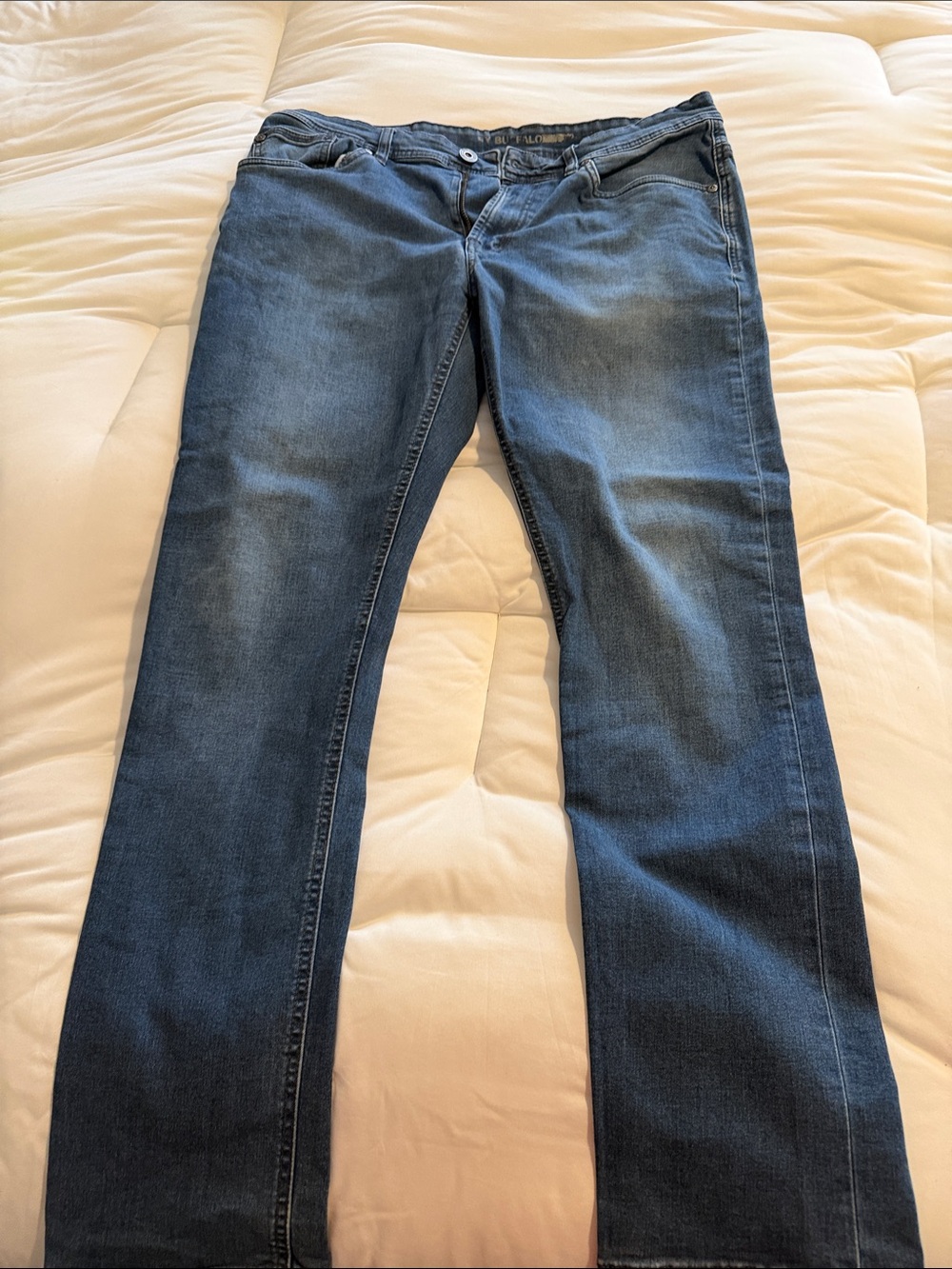Buffalo David Bitton Men's Blue Straight-Leg Jeans